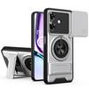 KEYSION Magnetic Phone Case for Realme Note 60 60X Slide Camera Protection Upright Kickstand 360° Ring Shockproof Back Cover