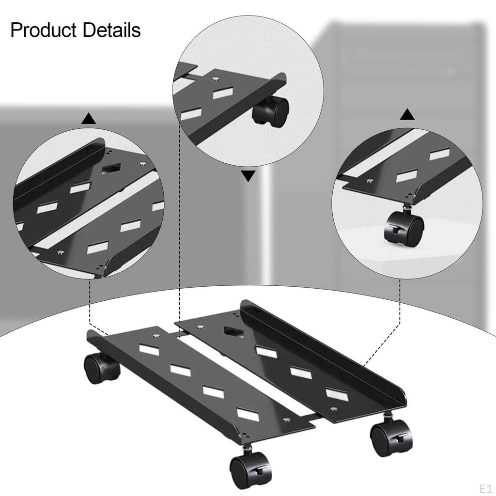 Metal Computer Stand Case Support Adjustable Practical Versatile Storage Rack Perforated