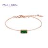 PAULBRIAL [SILVER] PPSB001S (PG) Smaragd Födelsesten Baguette Armband