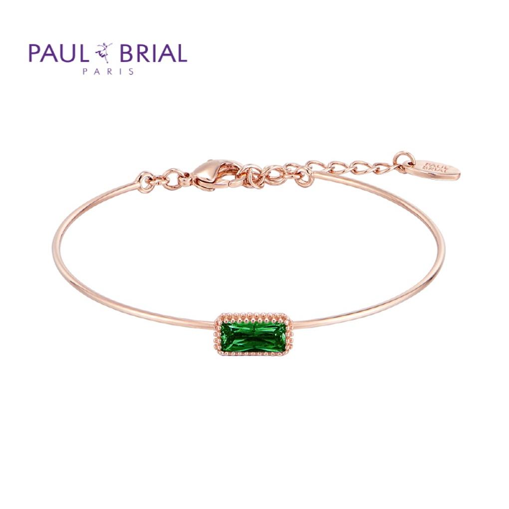 

PAULBRIAL [SILVER] PPSB001S (PG) May Emerald Birthstone Baguette Bracelet