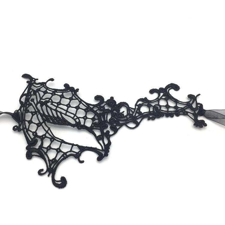 Women s Half-Face Lace Masquerade Sexy Eye Mask – Halloween Party Costume Accessory One Size