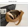 Large Capacity Vintage Woven Tote Bag with Detachable Mini Purse Set Faux Leather Shoulder Handbag for Women