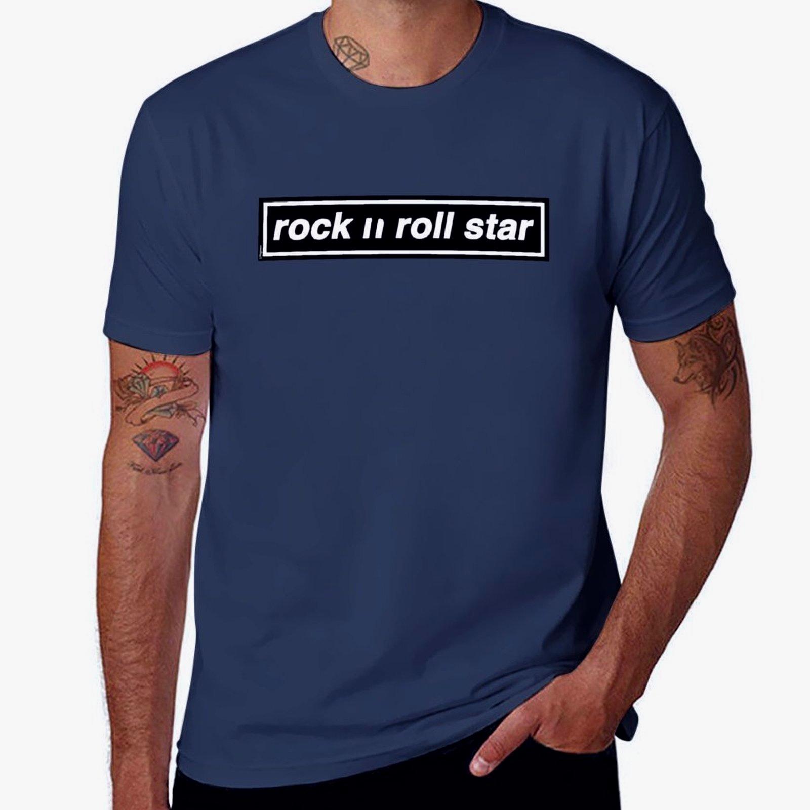 

Rock n Roll Star - rock Band 90s T-Shirt funny fashion pure cotton man women graphic t shirt top Autumn and winter innerwear 4XL