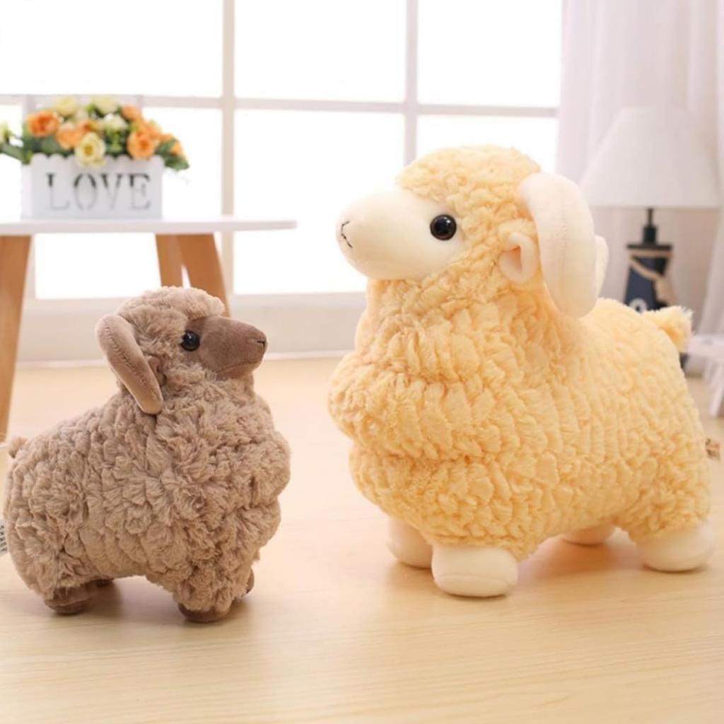 GrnArt Sheep Plush Toy Pillow Cute Animal Toy for Birthday Celebration Entrance Day Gift 3 Colors Available - Soft, Squishy, Kids, Girlfriends, Gift,