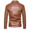 Autumn and Winter Men's Leather Jacket Lapel American Retro Large Size Leather Jacket Locomotive Pu Leather Jacket