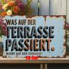 Vintage German Metal Wall Art Sign Rustic Home Garden Patio Decor Gift