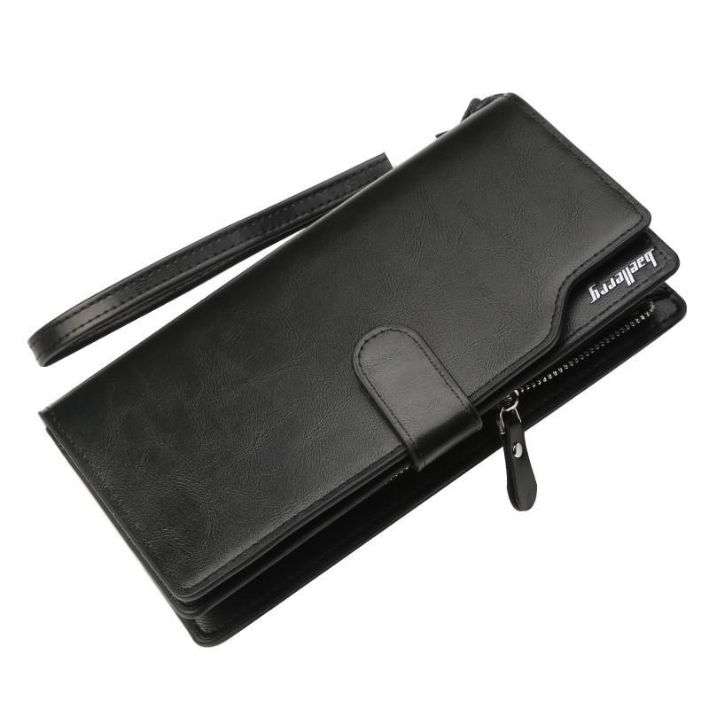 New Men s Wallet Korean Edition Multi Functional Business Handbag Zipper 10X3X20 чёрный