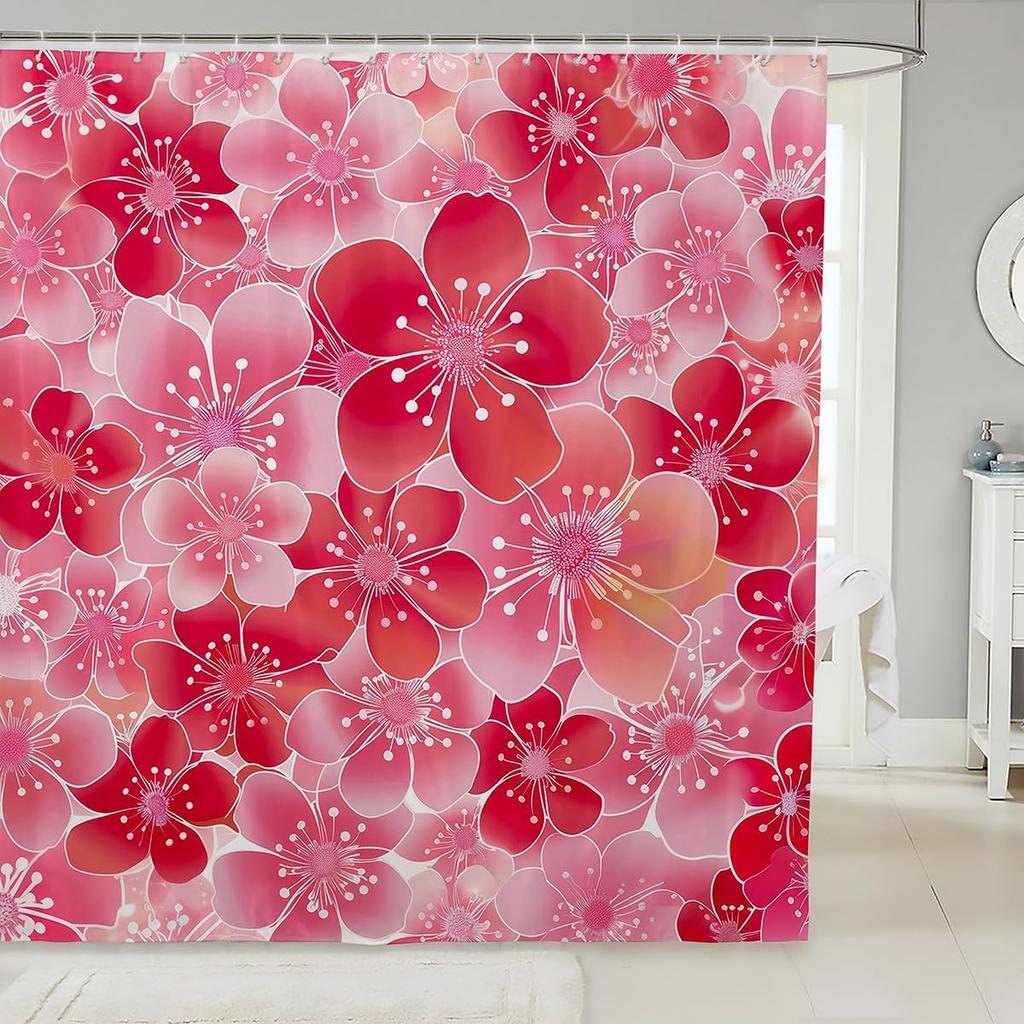 Cat Shower Curtain Japanese Style Bathroom Shower Curtain Sets for Kids Boys Girls Teens,Ocean Wave Fabric Shower Curtain