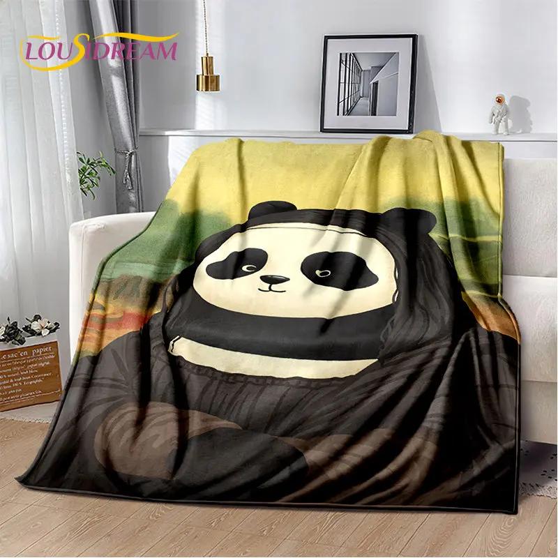 3D Cartoon Cute Panda Blanket,Flannel Blanket Throw Blanket,Kid Warm Blanket for Home Living Room Bedroom Beds Sofa Picnic Cover
