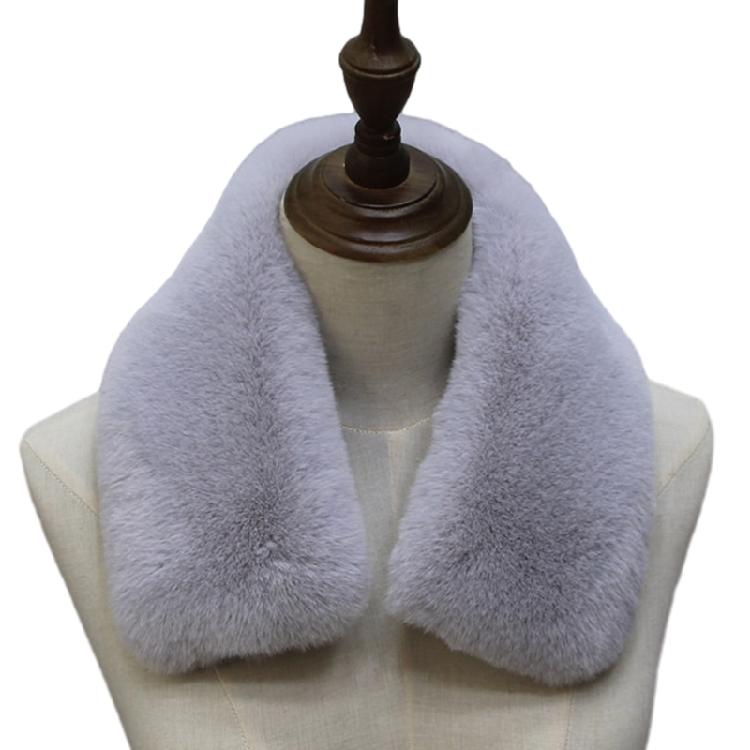 Women Furry Collar Wrap Neck Warmer Scarf Detachable Fake Collar Coat Accessory