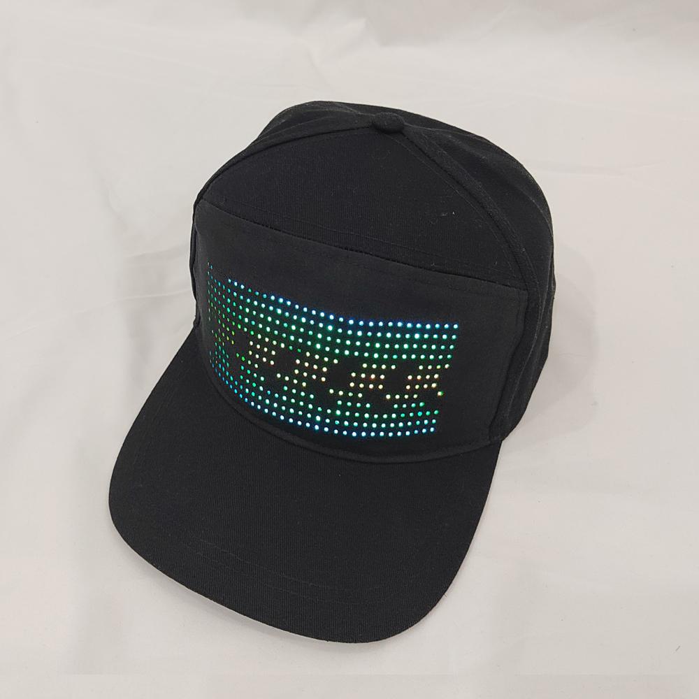 New LED Display USB Rechargeable Bluetooth Speaker Snapback Cap DIY Party Hat and Headlamp Performance Style