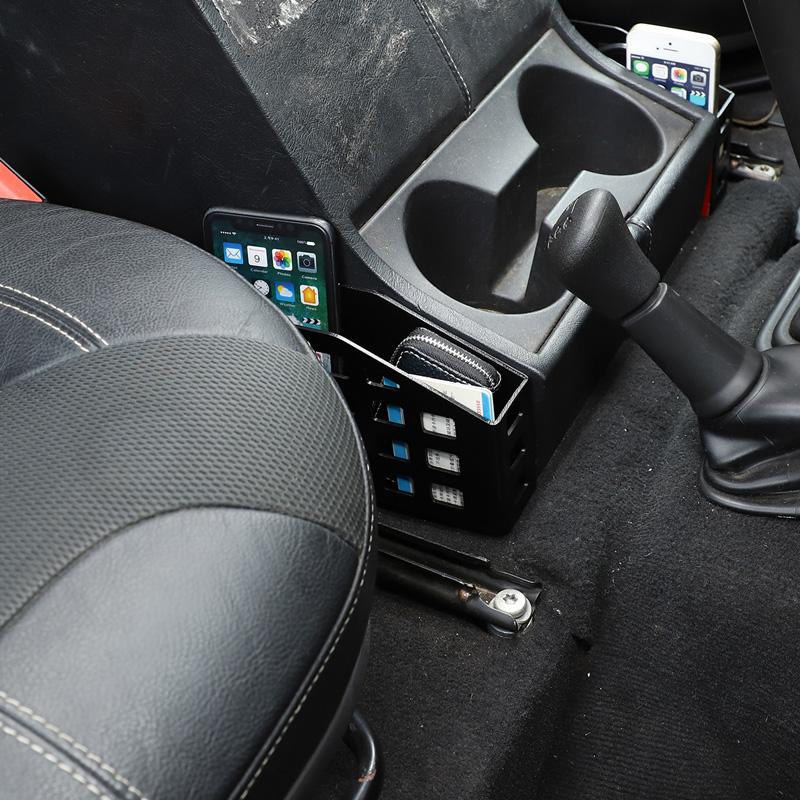 Aluminum Car Central Control Side Storage Basket Seat Gap Storage Box For Land Rover Defender 90 110 2004-2018 Car Accessories