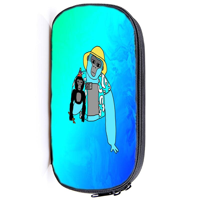 Gorilla Tag Monke Pen Bag Cartoon Monkey Stationery Box Pencil Case Cute Anime School Student Supplies Gift Stationary Organizer