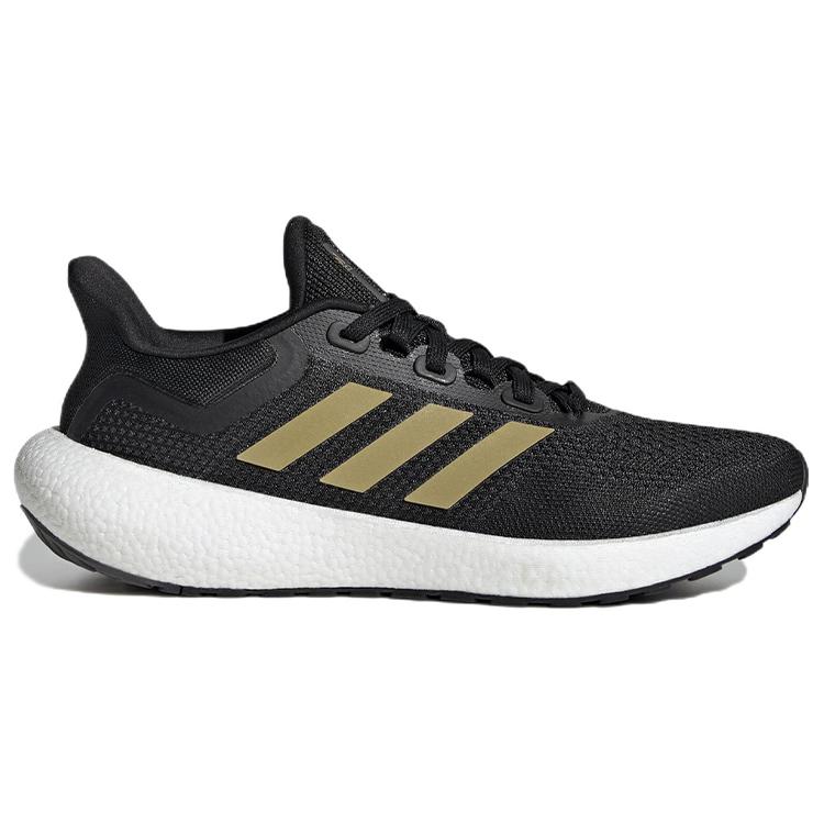 New Adidas PureBoost 22 'Black Gold Metallic' Women's GW0907