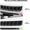 Front Grill Inserts Grille Cover Trim Accessories Compatible with Jeep Compass 2017-2020 (Matt Black)