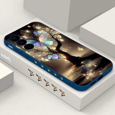Lesklý Fantasy strom Motýlí pouzdro Pro Samsung Galaxy S26 Ultra S25 Edge S24 Plus S23 S22 S21 FE A54 A15 A25 A35 A55 A16 A26 A36 A56 A17 A37 A57 5G
