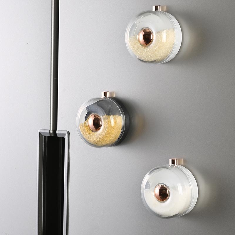 Refrigerator Magnetic Suction Quantitative Seasoning Tank Household Kitchen Salt Shaker Wall Hanging Seasoning Box Barbecue
