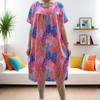 Women's Cotton Silk Mid-Length Nightgown - Summer Pajamas Plus Size Homewear for Middle-Aged and Elderly