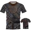 Medieval Armor 3D Printed Warrior Cosplay Men's Summer Vintage Crewneck Short Sleeve Hip Hop Kids Street Fun Casual T-shirt Top