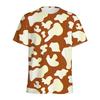 Men Kids Cartoon Cheese Chocolate Pattern T-shirt 3D Printed Summer Loose Short Sleeve Top Street Round-Neck Tee