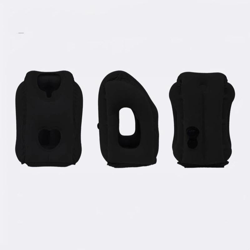 Portable Inflatable Travel Neck Pillow , Hand-Washable Cover For Airplane Car Bus Train Office Nap Camping