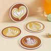Podložka pod šálek kávy Latte Art, izolační podložky pod tácky, konferenční stolek, protiskluzová miska, zesílená jídelní podložka, kuchyňské doplňky