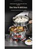 Multi-Layer Stainless Steel Electric Steamer for Household Use - Large Capacity with Steaming Rack for Buns