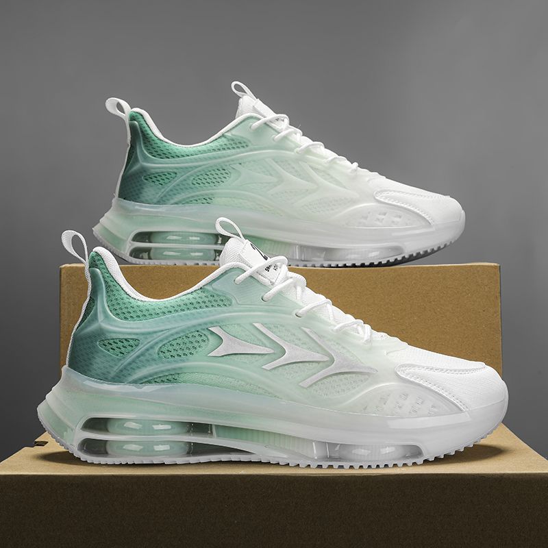 Men's Shoes Summer Breathable New Mesh Sports Running Shoes Air Cushion Shock Absorption Soft Sole Running Casual Dad Shoes