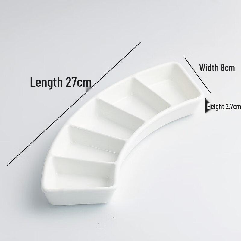 Three-Compartment Ceramic Serving Dish