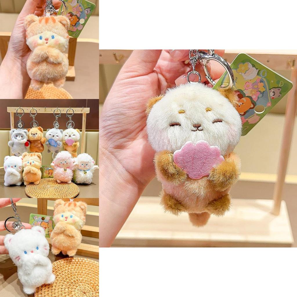 Jinnew Cute Cat Plush Keychain With Keyring For Gift And Collection