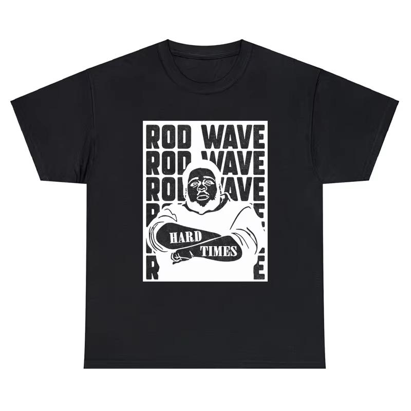 

Футболка с рисунком Rod Wave, принт в стиле хип-хоп и рэпера, повседневная хлопковая футболка с коротким рукавом, мужская уличная одежда, свободные топы XXXXL