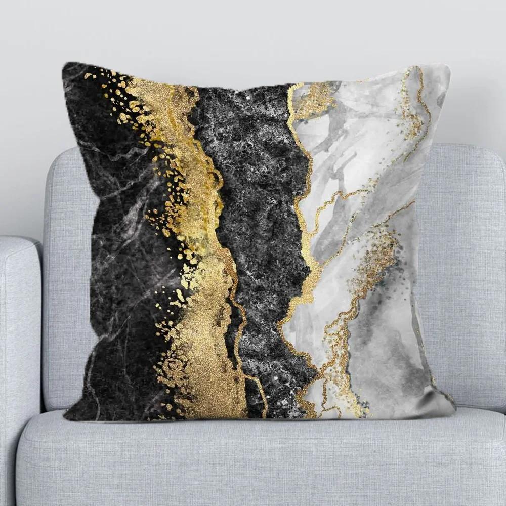 Chair Cushion Cover X Black Golden Marble Pillowcase  Short Plush Pillow Cases for Bed Lounge Chairs Fall Decor Sofa