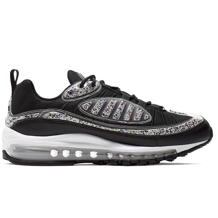 Nye Nike Air Max 98 Resirkulert Svart Hvit Dame AV4417-001