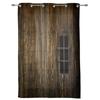 Średniowieczne Drewniane Okna Ścienne Stare Brązowe Zasłony Budynkowe do Pokoju Dziecka Salon Draperie Kuchenna Zasłona Okienna Dekoracja Domu