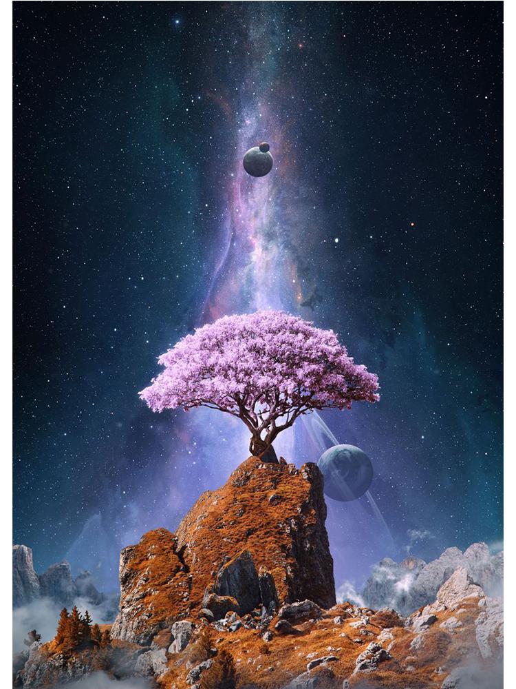 Modern Space Planet Colorful Posters Canvas Painting Anomaly Landscape Nordic Wall Art Picture For Living Room Home Decoration