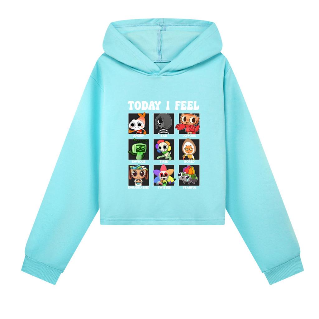 5405 Barn Flickor Dandy World Tryckta Ytterkläder Långa Ärmar Huvtröjor