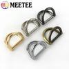 Meetee 5/10/20Pcs 19mm Metal D Ring Buckles Bag Side Clip for Strap Chain Connector Clasp Leather Crafts Hardware Accessories
