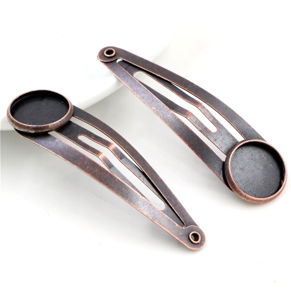 12mm 20mm 10pcs High Quality Classic 8 Colors Plated Copper Material Hairpin Hair Clips Hairpin Base Setting Cabochon Cameo base