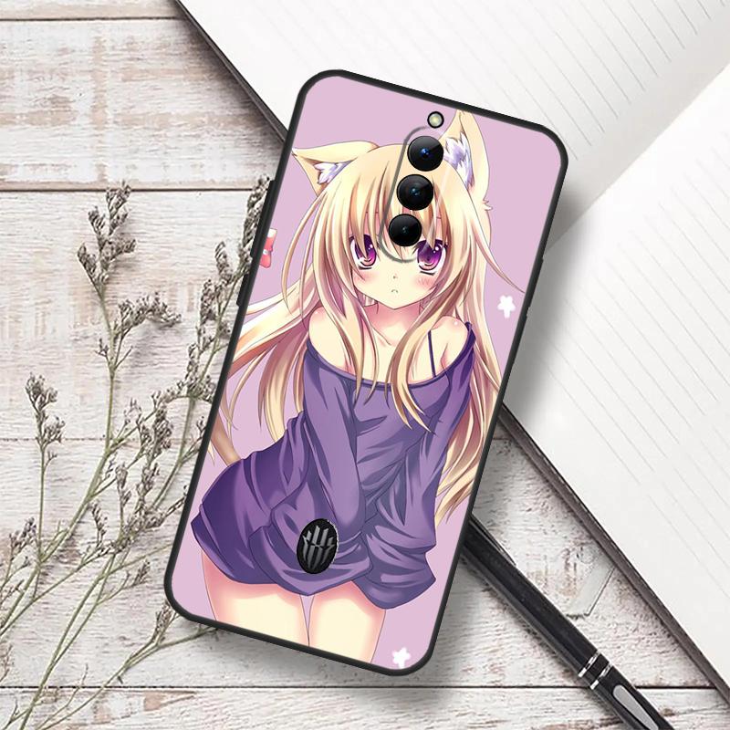 Anime Cat Girl Case For ZTE Nubia Red Magic 10 Air 6S 7S 7 Pro RedMagic 10S 9S 8S 8 9 10 11 Pro Plus Funda