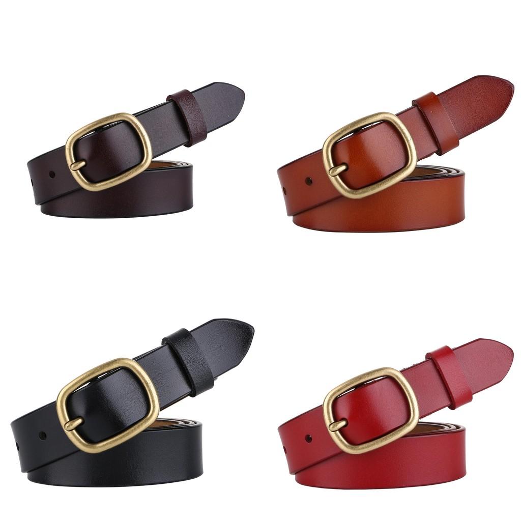 Womens Second Layer Leather Belt With Metal Buckle For Jeans And Skirts Spring Summer Accessory