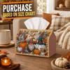 1pc Whimsical Autumn Harvest Tissue Box - Gnome Pumpkin Sunflower Napkin Storage Box, Suitable for Rolls/Facial Tissues/Single Sheets, Available for A