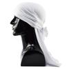 Men's Distressed Street Pirate Style Durag Head Wrap,Breathable Casual Streetwear Bandana with Double Long Tail Strap Pirate Hat