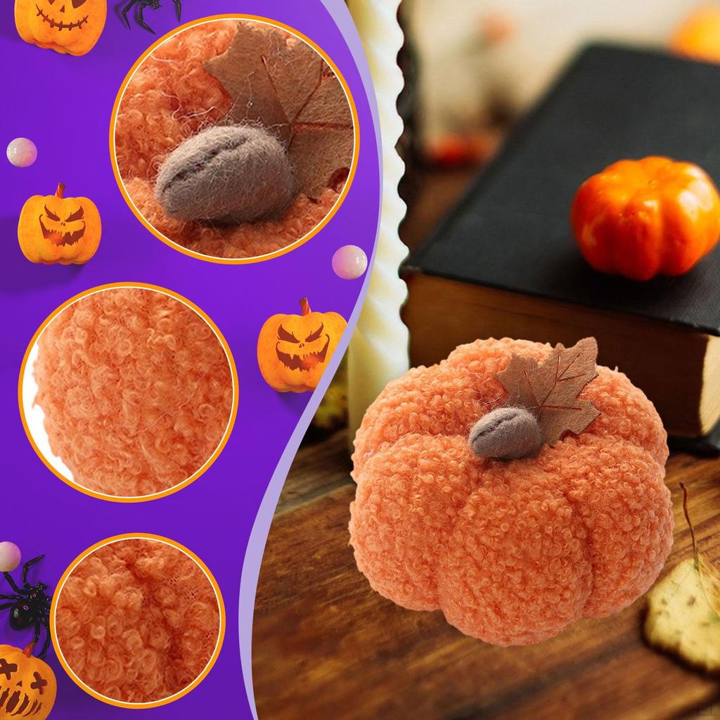 Artificial Pumpkin Realistic Table Centerpiece, Decorative Halloween Decor, Faux Fruit Display for