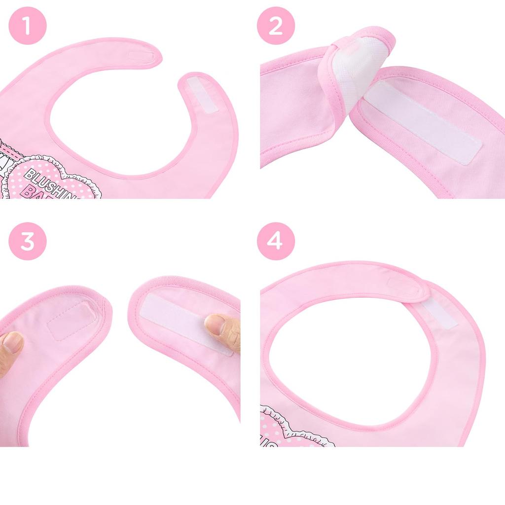 [LittleForBig] Adult Apron Bib, Cute Bib [Cotton + Waterproof Sheet] Heart Print, Adjustable Bib for Adults