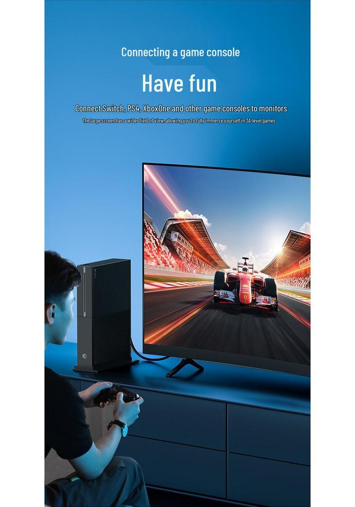 Shan Ze 4K HD HDMI 90° Elbow Cable for TV and Computer