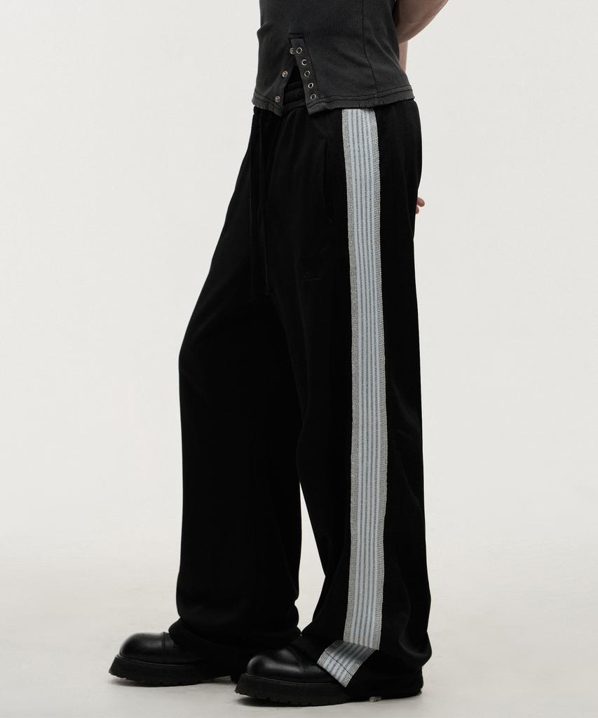LANARCHIVE [0153] Side Track Training Pants - Black
