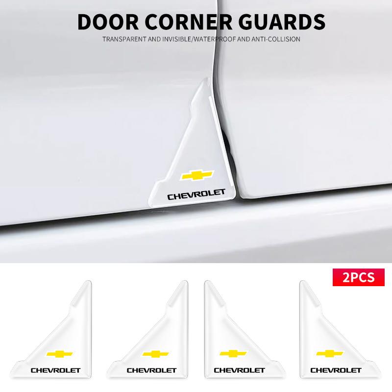 2pcs/set Car Door Corner Cover Anti-Collision Transparent Sticker For Chevrolet Spark Captiva Cruze Tracker Orlando Trax Epica
