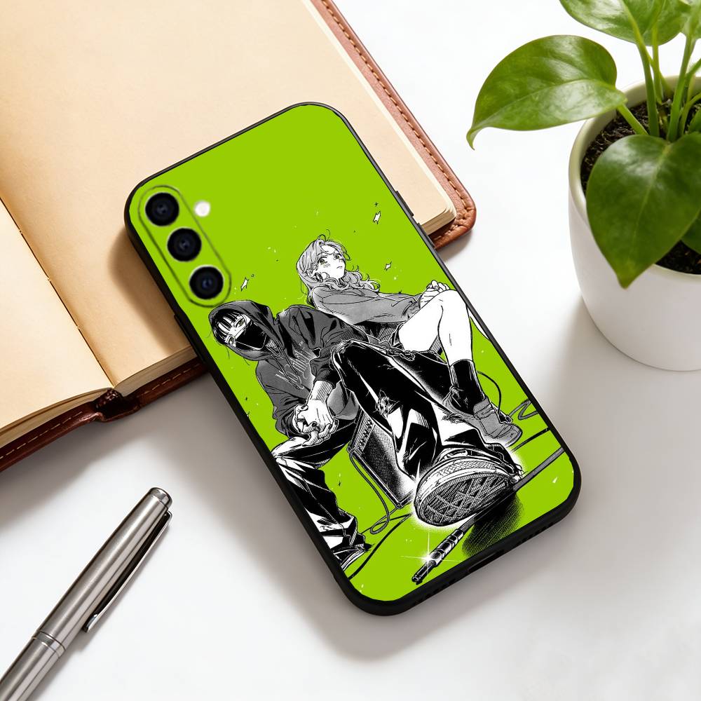 The Green Yuri Guy KiniOto Manga Phone Case For Samsung Galaxy A73,A72,A71,A70,A53,A52,A51,Soft Silicone Black Cover
