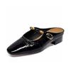 Baotou slippers women wear summer Mary Jane women's low heels with lazy drag elegant half slippers