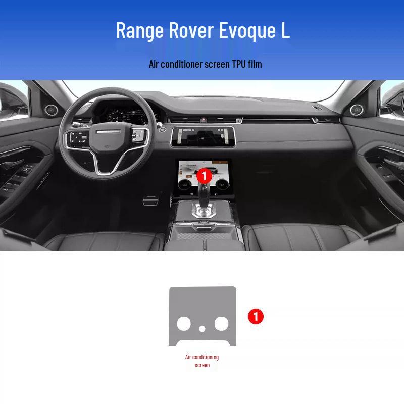 Pellicola Protettiva Interna per Land Rover Range Rover Evoque 2021-2026: Adesivo per Schermo, Leva del Cambio, Navigazione e Console